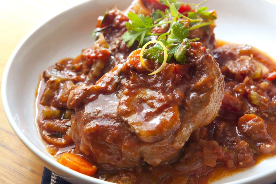 Cuisine Toscane italienne osso buco plat principal