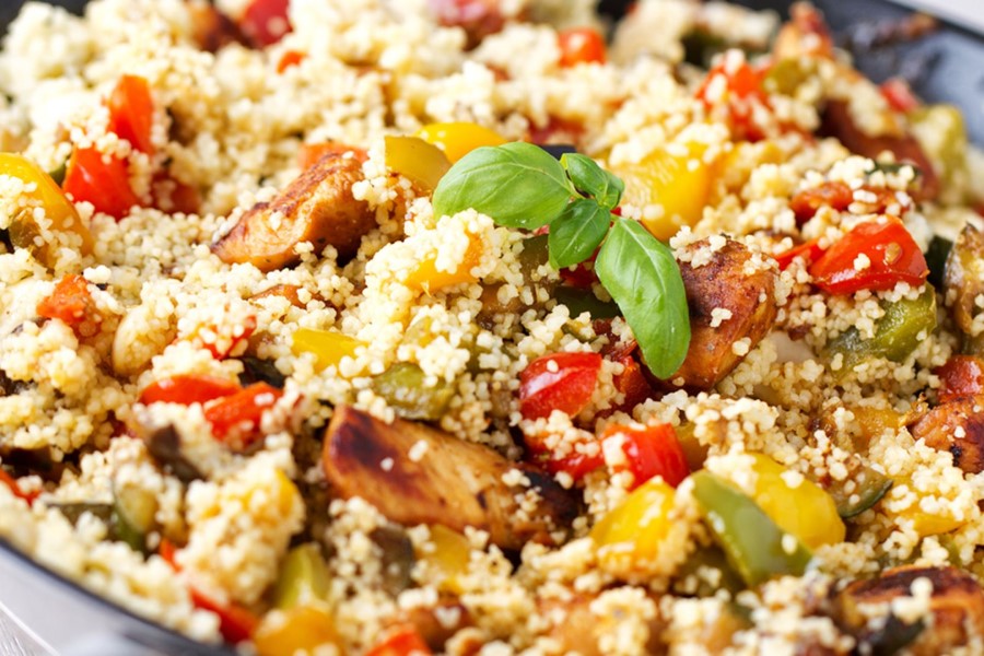 Cuisine de la Toscane, Italie : couscous au poulet et légumes