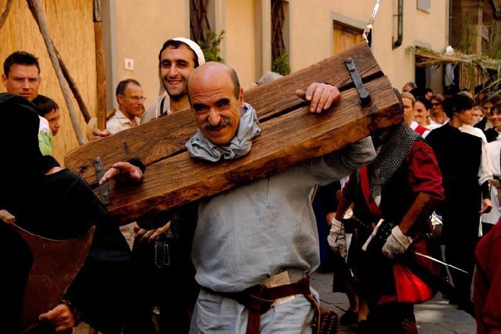 Fête médiévale en Toscane Italie