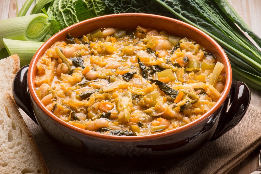 Ribollita au restaurant à Volterra