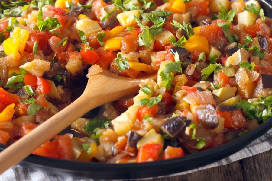 Cuisine végétarienne de la Toscane, Italie : ratatouille