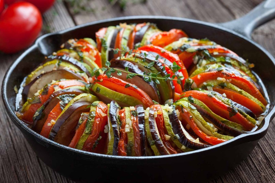 Cuisine végétarienne de la Toscane : Poêlée de légumes en plat principal