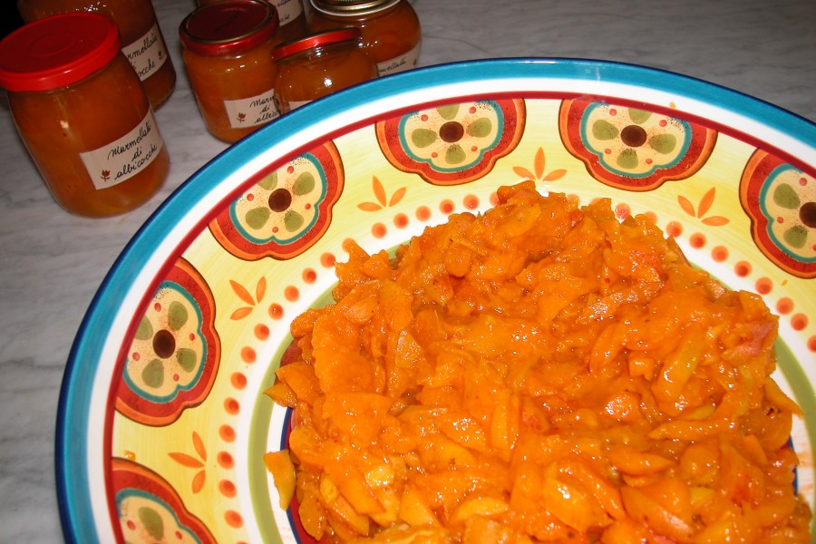 Repas au gîte en Toscane, Italie, avec de la marmelade maison