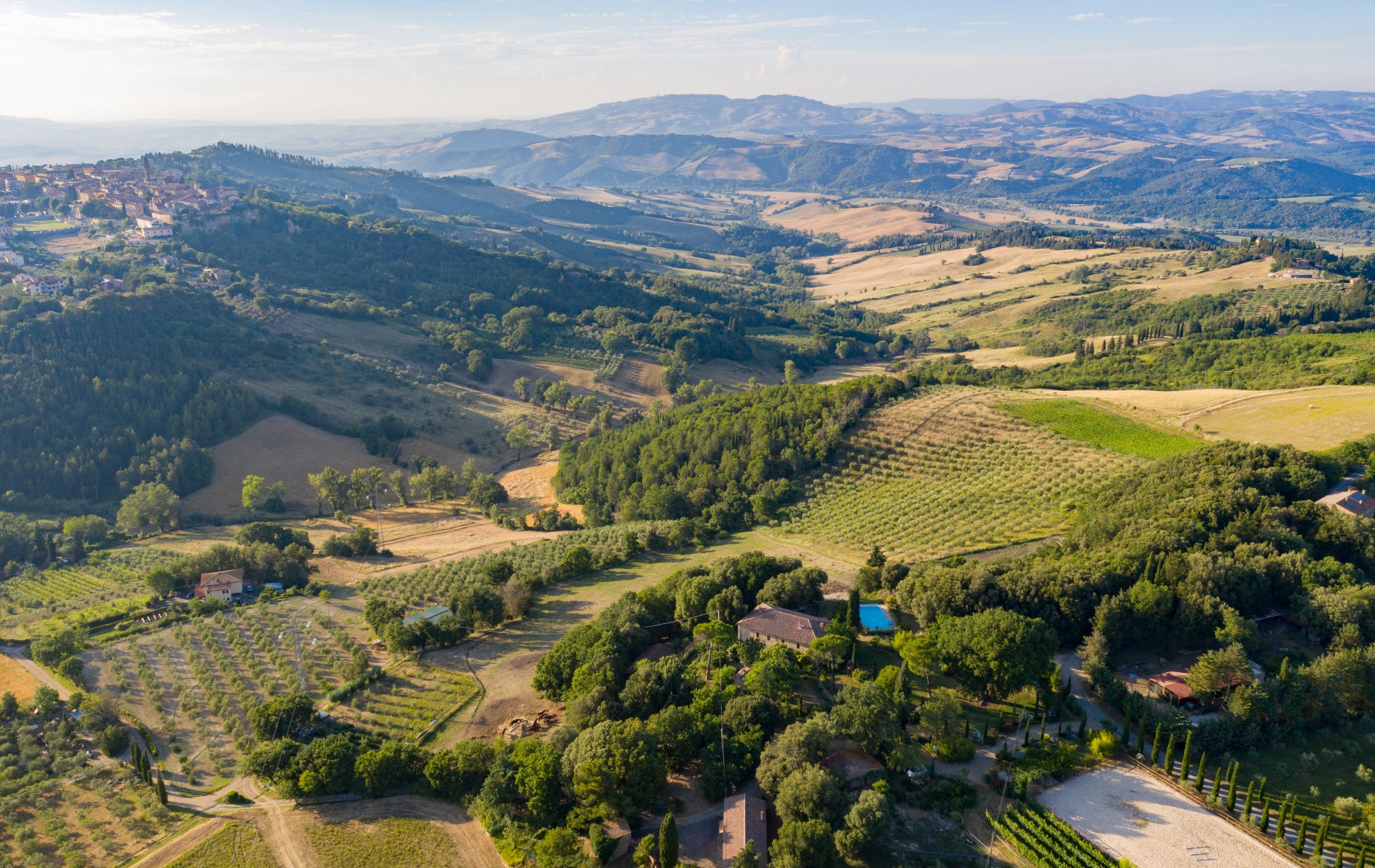 Toskana Landschaft Hügel um Volterra beim Ferienhaus