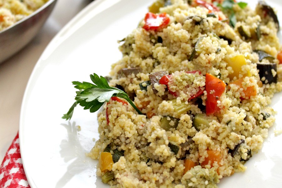 Rezept der Toskana Couscous Salat mi Gemüse