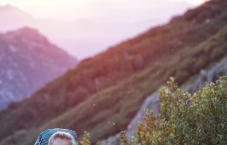 Wandern Toskana Mensch in der Macchia