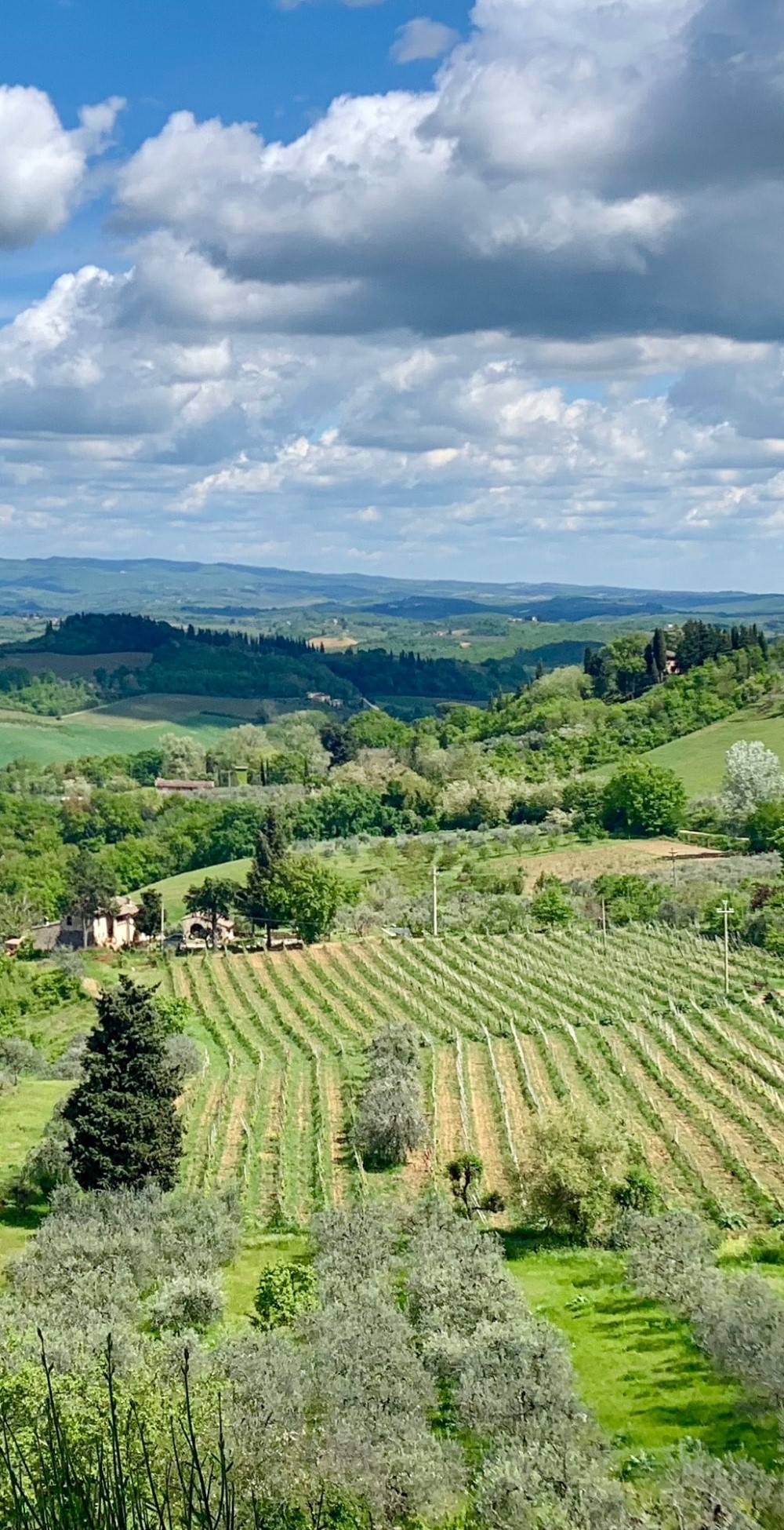 Entschleunigung in weiter Toskana Landschaft