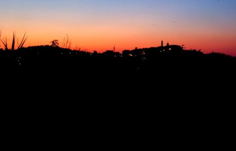 coucher de soleil en toscane