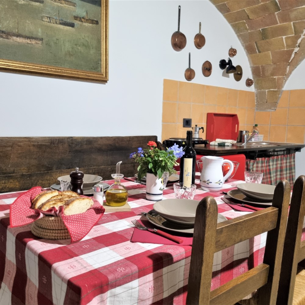 maison vacances en Toscane salle à manger