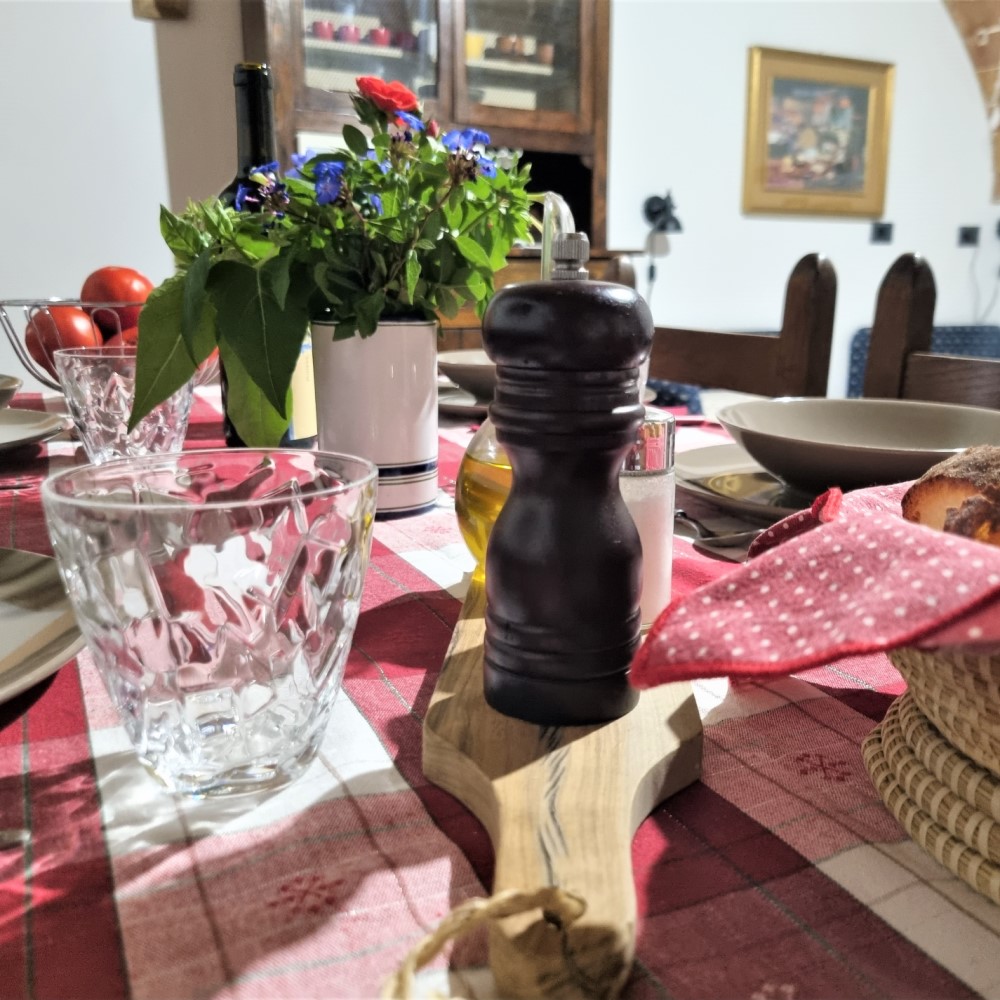 salle à manger du gite en Toscane Italie